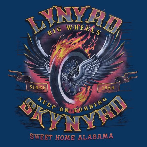 Lynyrd Skynyrd Sweet Home Alabama Liquid Blue Tie Dye rock T-Shirt XL NWT - Picture 3 of 3